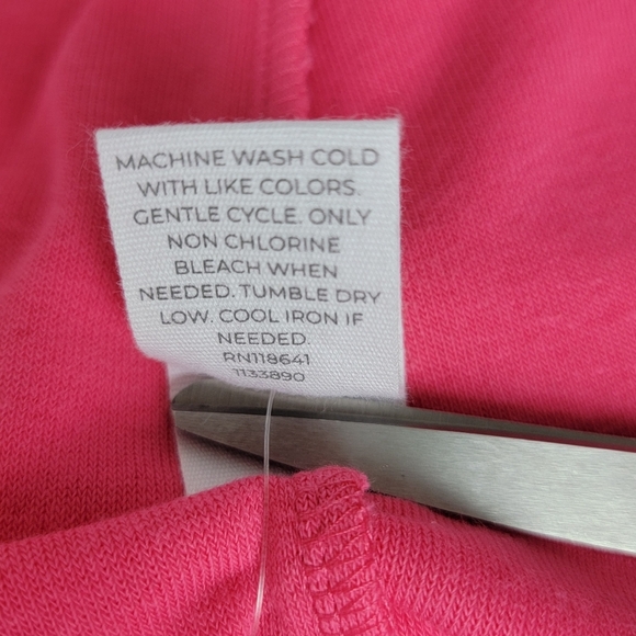 Lane Bryant LIVI Honeysuckle Pink Zip Front Towel Terry Hoodie Jacket 26/28 NEW - Picture 13 of 15